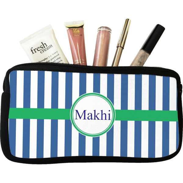 Custom Stripes Makeup / Cosmetic Bag - Small (Personalized)