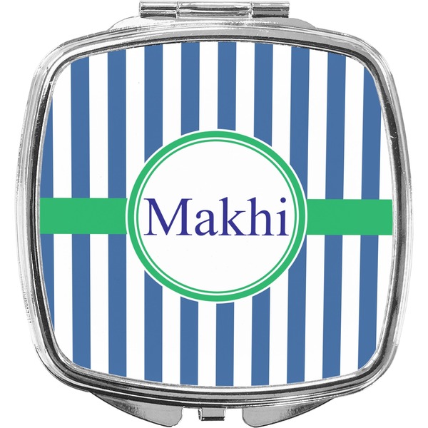 Custom Stripes Compact Makeup Mirror (Personalized)