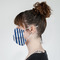 Stripes Mask - Side View on Girl