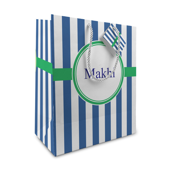 Custom Stripes Medium Gift Bag (Personalized)