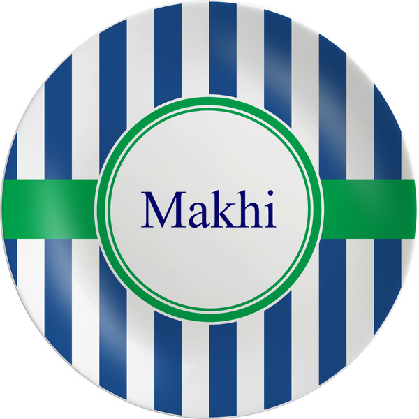 Custom Stripes Melamine Plate (Personalized)