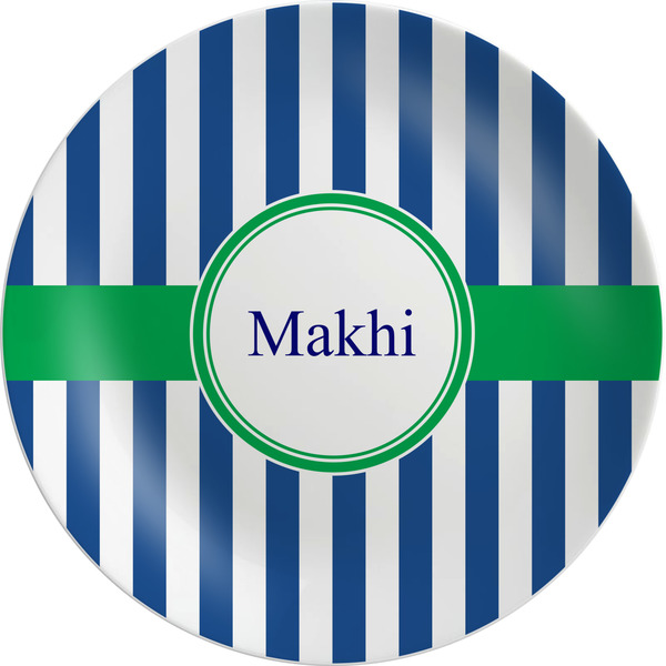 Custom Stripes Melamine Plate - 10" (Personalized)