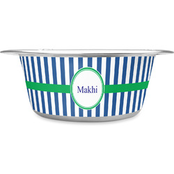 Stripes Stainless Steel Dog Bowl - Small (Personalized)