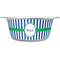Stripes Metal Pet Bowl - White Label - Medium - Main
