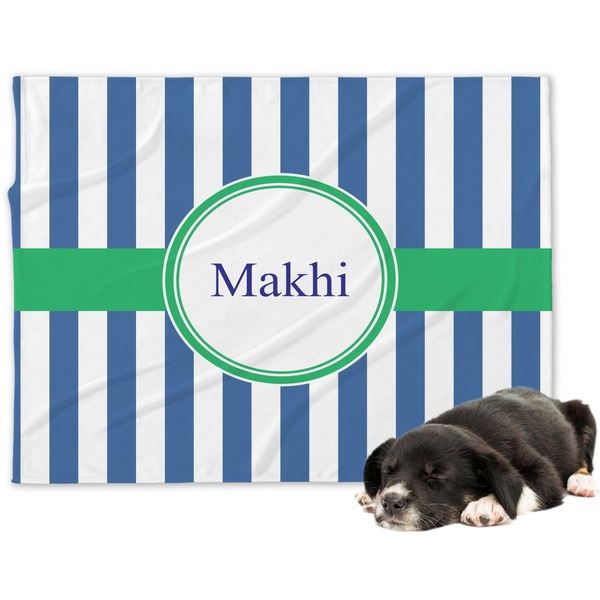 Custom Stripes Dog Blanket - Large (Personalized)