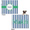 Stripes Microfleece Dog Blanket - Large- Front & Back