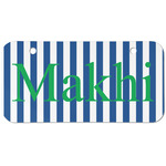 Stripes Mini/Bicycle License Plate (2 Holes) (Personalized)