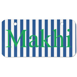 Stripes Mini/Bicycle License Plate (2 Holes) (Personalized)