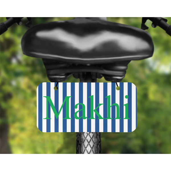 Stripes Mini License Plate on Bicycle - LIFESTYLE Two holes
