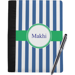 Stripes Notebook Padfolio - Large w/ Name or Text