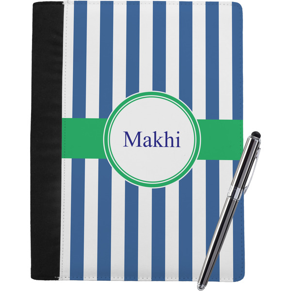 Custom Stripes Notebook Padfolio - Large w/ Name or Text