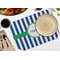 Stripes Octagon Placemat - Single front (LIFESTYLE) Flatlay