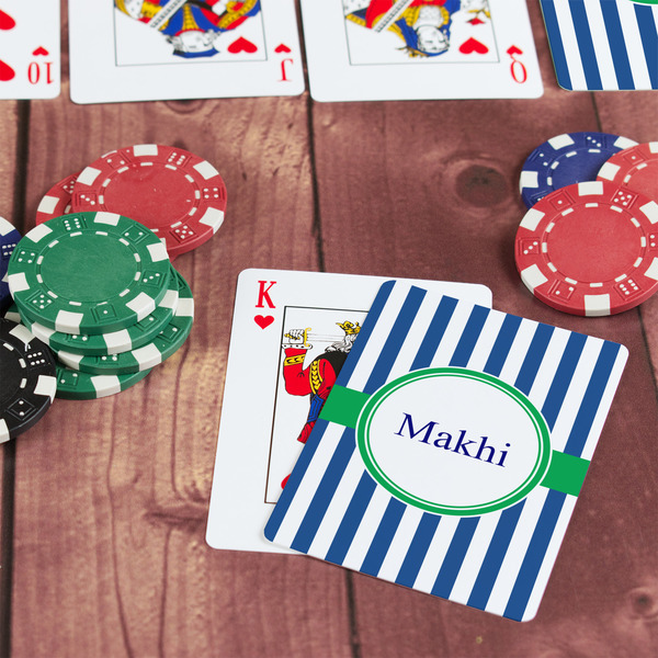 Stripes On Table with Poker Chips