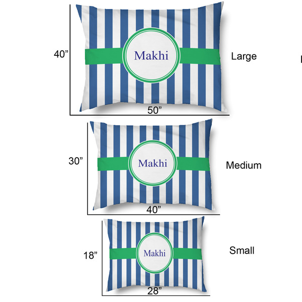 Stripes Outdoor Dog Beds - SIZE CHART