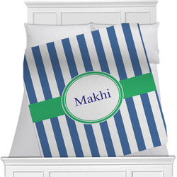Stripes Minky Blanket - 40"x30" - Double Sided w/ Name or Text