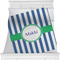 Stripes Minky Blanket - 40"x30" - Double Sided w/ Name or Text