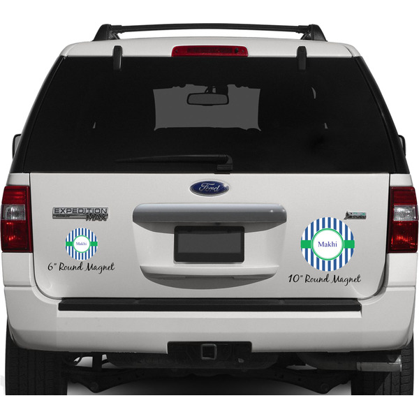 Stripes Personalized Car Magnets on Ford Explorer