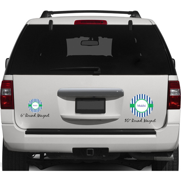 Stripes Personalized Car Magnets on Ford Explorer