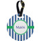 Stripes Personalized Round Luggage Tag