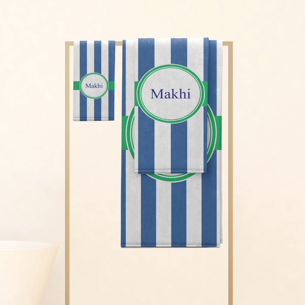 Stripes Personalized Towel Set