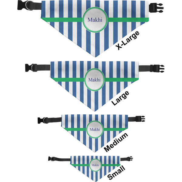 Stripes Pet Bandana Sizes