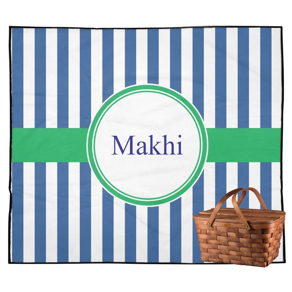 Custom Stripes Outdoor Picnic Blanket (Personalized)