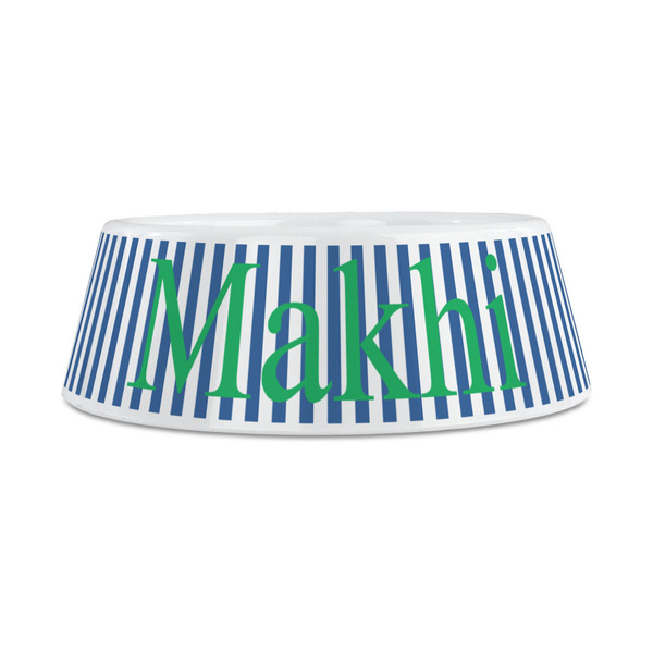 Stripes Plastic Dog Bowls - Medium - FRONT