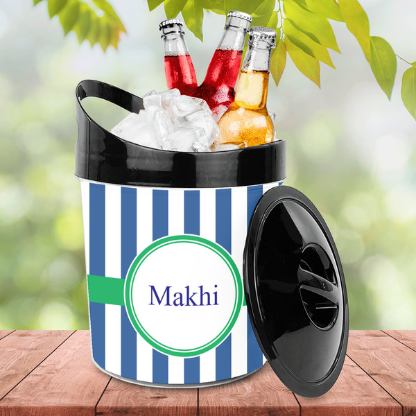 Stripes Plastic Ice Bucket - LIFESTYLE