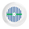 Stripes Plastic Party Dinner Plates - Approval