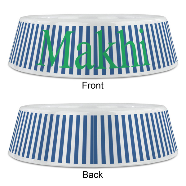Stripes Plastic Pet Bowls - Large - APPROVAL