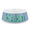 Stripes Plastic Dog Bowl - Medium (Personalized)