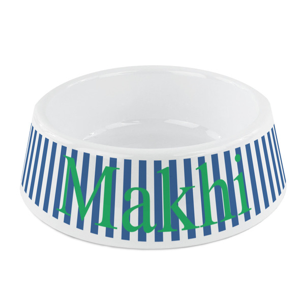 Custom Stripes Plastic Dog Bowl - Small (Personalized)