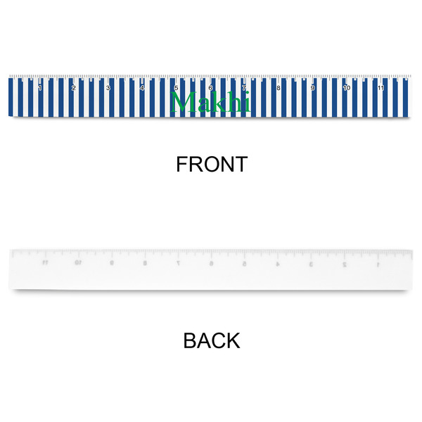 Stripes Plastic Ruler - 12" - APPROVAL