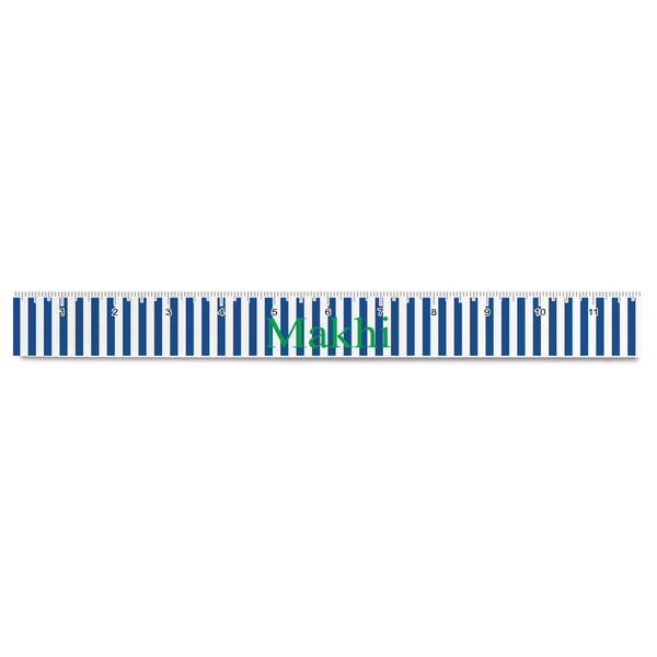 Stripes Plastic Ruler - 12" - FRONT
