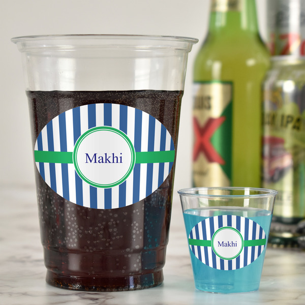 Stripes Plastic Shot Glasses - In Context