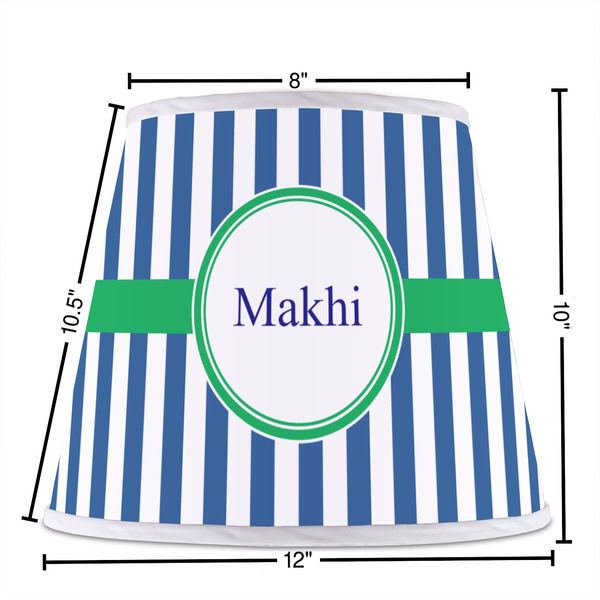 Stripes Poly Film Empire Lampshade - Dimensions