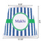Stripes Poly Film Empire Lampshade - Dimensions