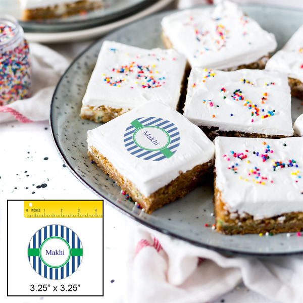 Stripes Printed Icing Circle - Large - In Context