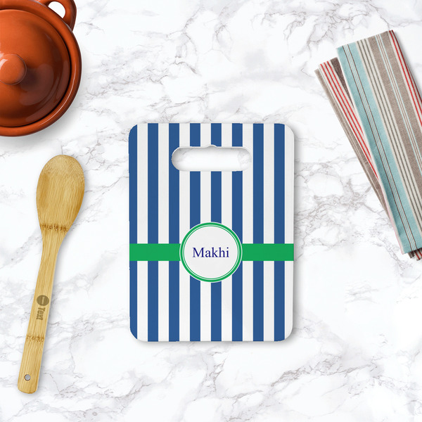 Stripes Rectangle Trivet with Handle - LIFESTYLE