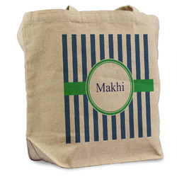 Stripes Reusable Cotton Grocery Bag - Single (Personalized)