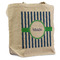 Stripes Reusable Cotton Grocery Bag - Front View
