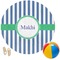 Stripes Round Beach Towel (Personalized)