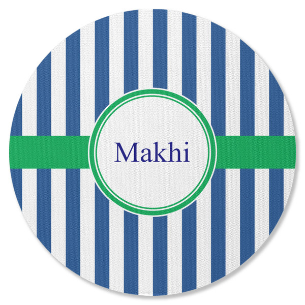 Stripes Round Coaster Rubber Back - Single