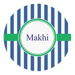 Stripes Round Decal - Small (Personalized)