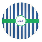 Stripes 5' Round Indoor Area Rug (Personalized)