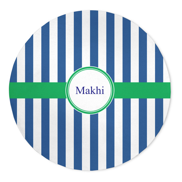 Custom Stripes 5' Round Indoor Area Rug (Personalized)