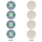 Stripes Round Linen Placemats - APPROVAL Set of 4 (single sided)
