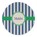 Stripes Round Linen Placemat (Personalized)