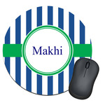 Stripes Round Mouse Pad (Personalized)