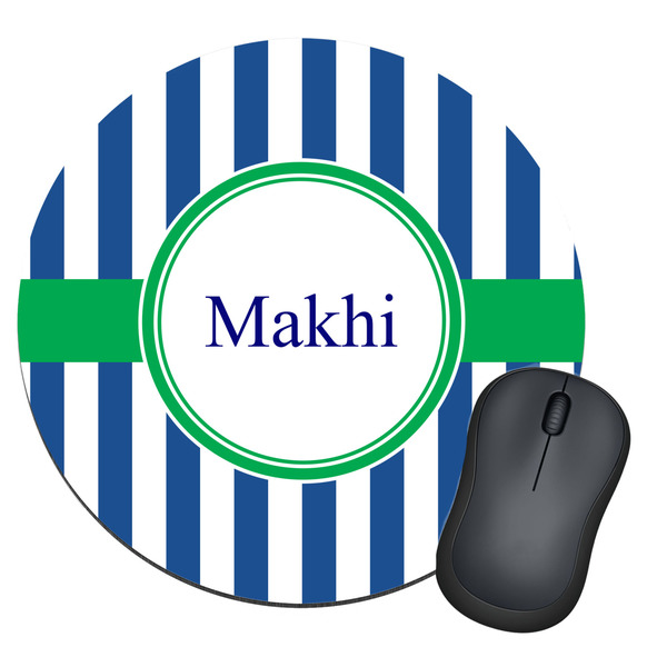 Custom Stripes Round Mouse Pad (Personalized)